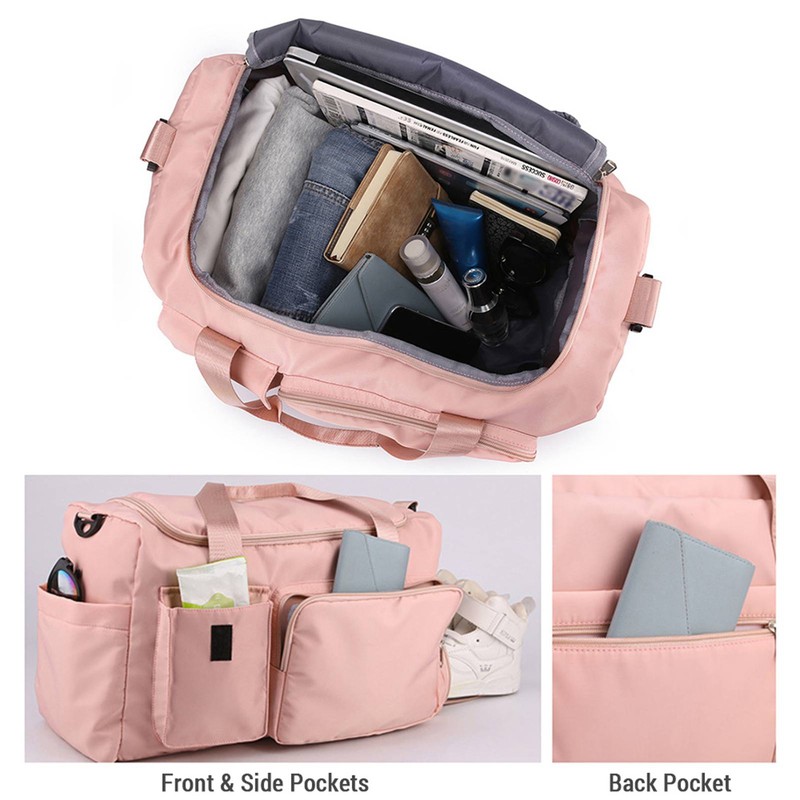 Sports Gym Bag Duffel Bag with Shoe Compartment Weekender Travel