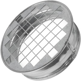 ECOPRO VENT 4" Inch Galvanized Ducting Take-Off End Cap with Protective Metal Mesh Screen - Male Connection. Round Pipe and Ventilation Plug. Easy Push-Fit Installation for Enhanced HVAC Efficiency