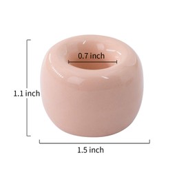 Airmoon Mini Ceramics Handmade Couple Toothbrush Holder Stand for Bathroom Vanity Countertops, Pack of 2