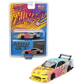 Diecast Model Car Compatible with Mini GT 1:64 Nissan S15 Silvia LB-Super Silhouette LB Kuma Limited Edition MGT00743