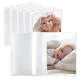 Vienrose Baby Photo Album 10 x 15 Slip-in Album Set of 6 Transparent Photo Album Wedding & Family Album for DIY