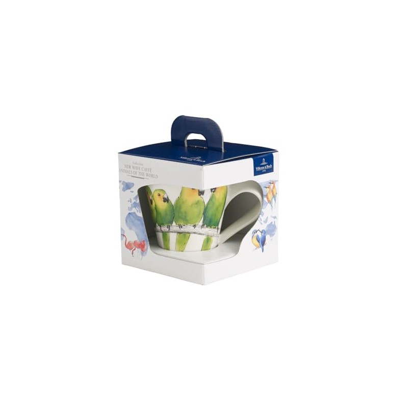 Villeroy und Boch NewWafe Cafè Kaffeebecher (Geschenkkarton), Premium Porzellan, Green,