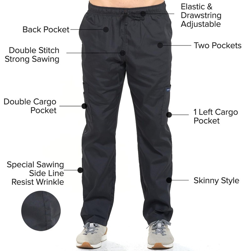 Dagacci Scrubs - Conjunto médico de uniforme médico para hombre,