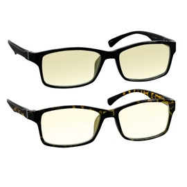 TruVision Readers Computer Reading Glasses 9601-2-Black-Tortoise-0.50