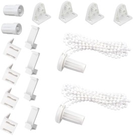 Zwenjuan Roller Blind Replacement Parts, Pack of 2 Roller Blind Brackets, Window 17 mm, No Drilling Replacement Parts, Roller Blind, Mounting Kit/Repair Kit for Roller Blind, Chain, Blackout Roller