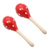 Wuyituart 2 Pcs Maracas Wooden Rattles Shaker Hand Music Instruments
