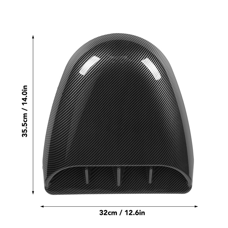 Engine Hood Vent Trim 35.5 X 32cm Carbon Fiber Style
