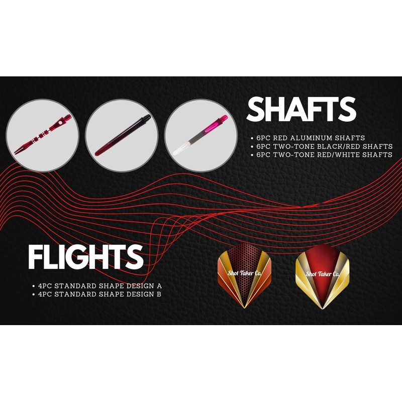 SHOT TAKER CO. EST. 2017 6pc Steel Tip Darts Set