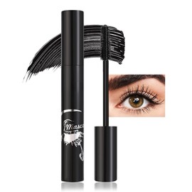 Waterproof Black Mascara – Volumizing, Lengthening & Curling Lash Formula – Smudge-Proof & Long-Lasting – Flake-Free Eye Makeup for Bold, Defined Lashes