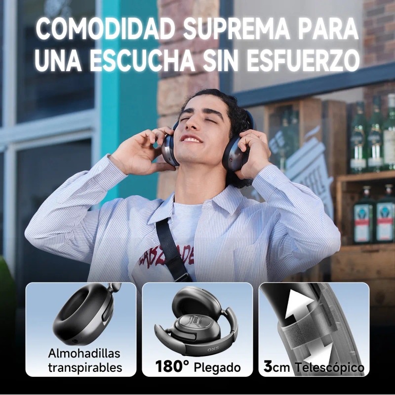 Audifonos Gamer Inalambricos Bluetooth De Diadema , Anc , Microfono