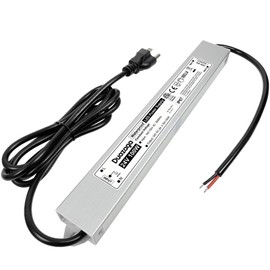 Duazaga 24V LED Power Supply Driver 100W Low Voltage Transformer Input 110V to 24 Volt DC Converter Constant Voltage Adapter IP67 Waterproof Transformador with 4.4ft 3 Prong Plug for Outdoor LED Light