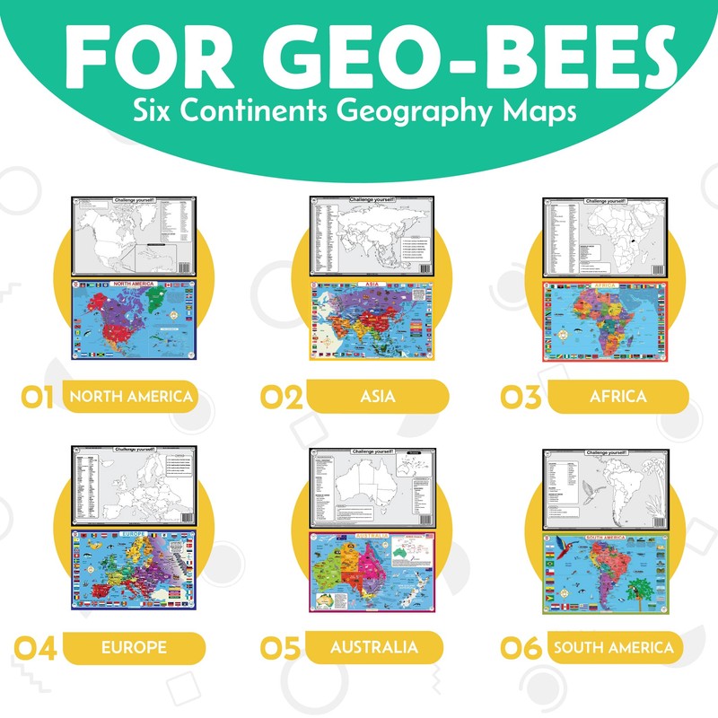 Tot Talk North America Map Kids Placemat Educational Placemat Reusable