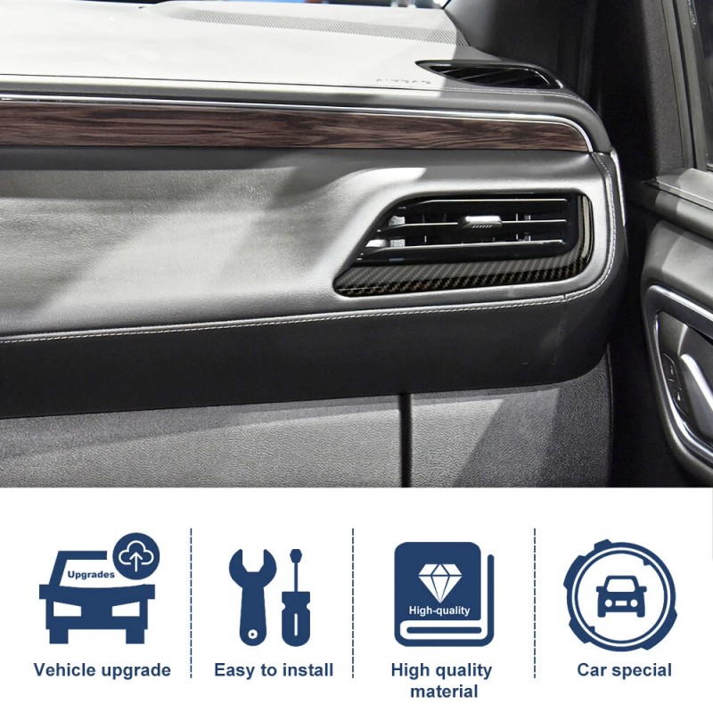 CheroCar Car Interior Side A/C Air Vent Outlet Strip Cover
