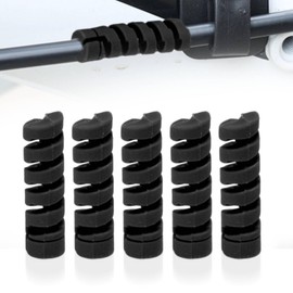 Bike Frame Protector Ride Wrap Frame Protection Bike Wrap 5pcs Bicycle Frame Protective Sleeve Rubber Bike Shifter Brake Cable Housing Protector(Black)