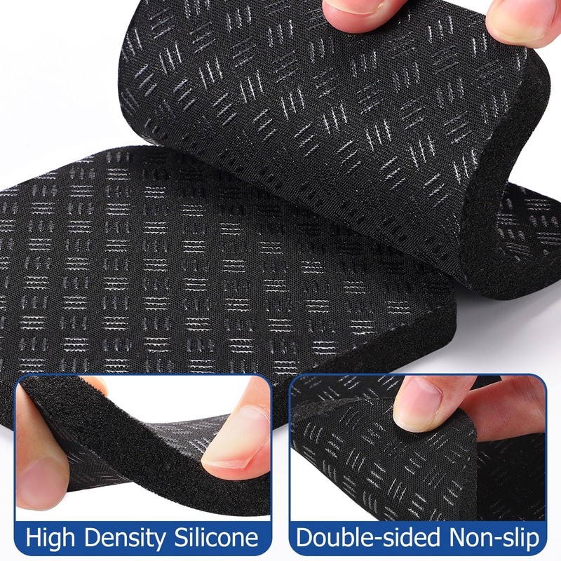 TOBWOLF 4PCS Anti-Slip Treadmill Mats, 10MM Thick High Density Walking