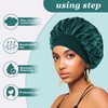 4PCS Silk Bonnet for Sleeping,Hair Satin Bonnets for Black Women