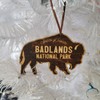 Destinations Decal Wood Badlands National Park Christmas Ornament Bison 3.75"