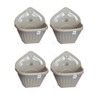 4x 32cm Grey Athens Wall Plant