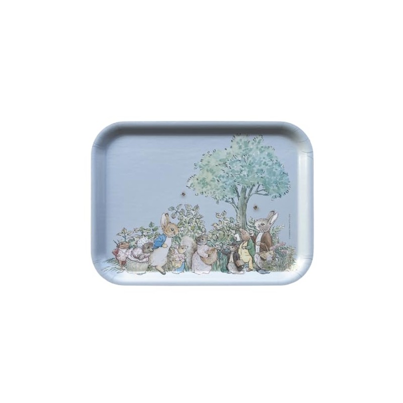 Stone Rabbit - Wooden Tray - Peter Rabbit - Little