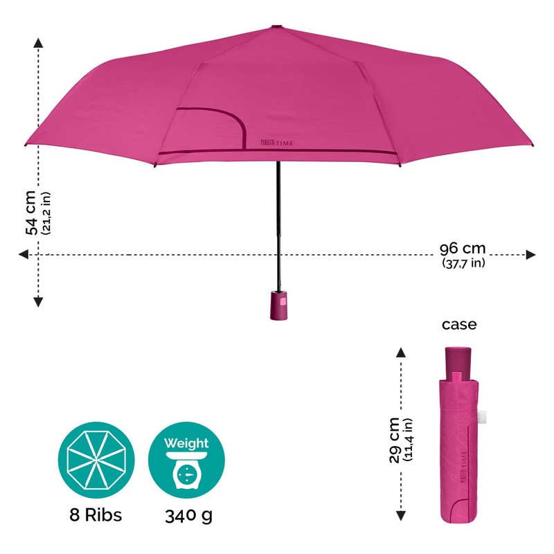 PERLETTI Multicoloured Automatic Umbrella for Women with Dots - Pocket