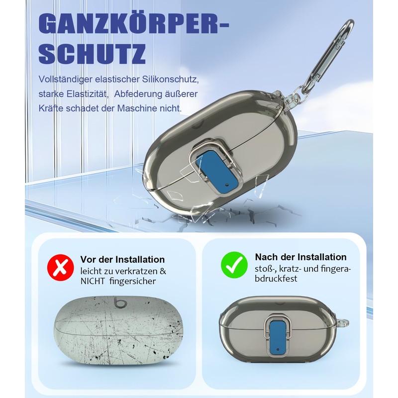 For Beats Solo Buds (2024) Case, TPU Thin Shockproof Lockable