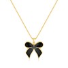 YUJIE Black Bow Necklace for Women Gold Plated Adjustable Chain