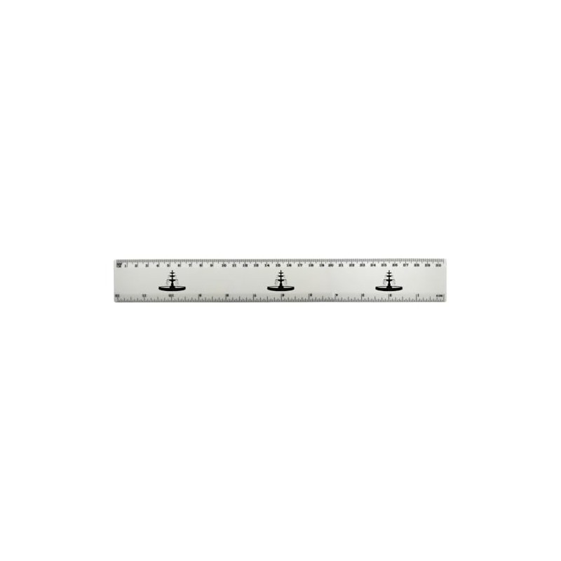 'Garden Fountain ' 30cm (12 Inch) White Plastic Ruler (RL00092856)