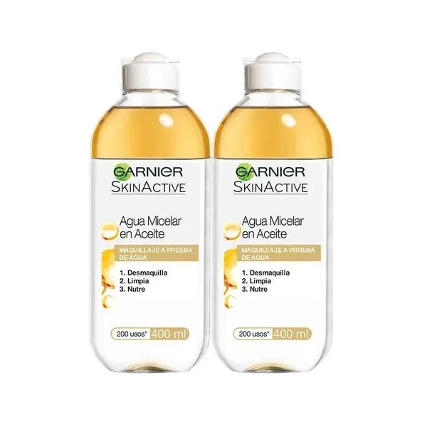 Pack X2 Agua Micelar En Aceite 400mL Garnier Skin Active