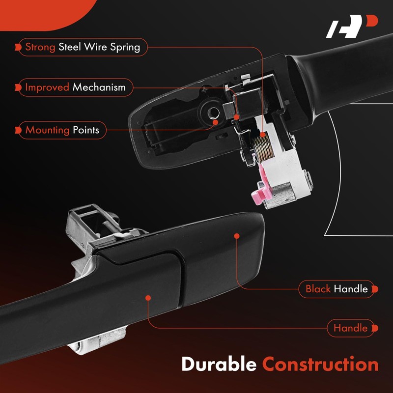 A-Premium Rear Right Passenger Side Exterior Door Handle Compatible with
