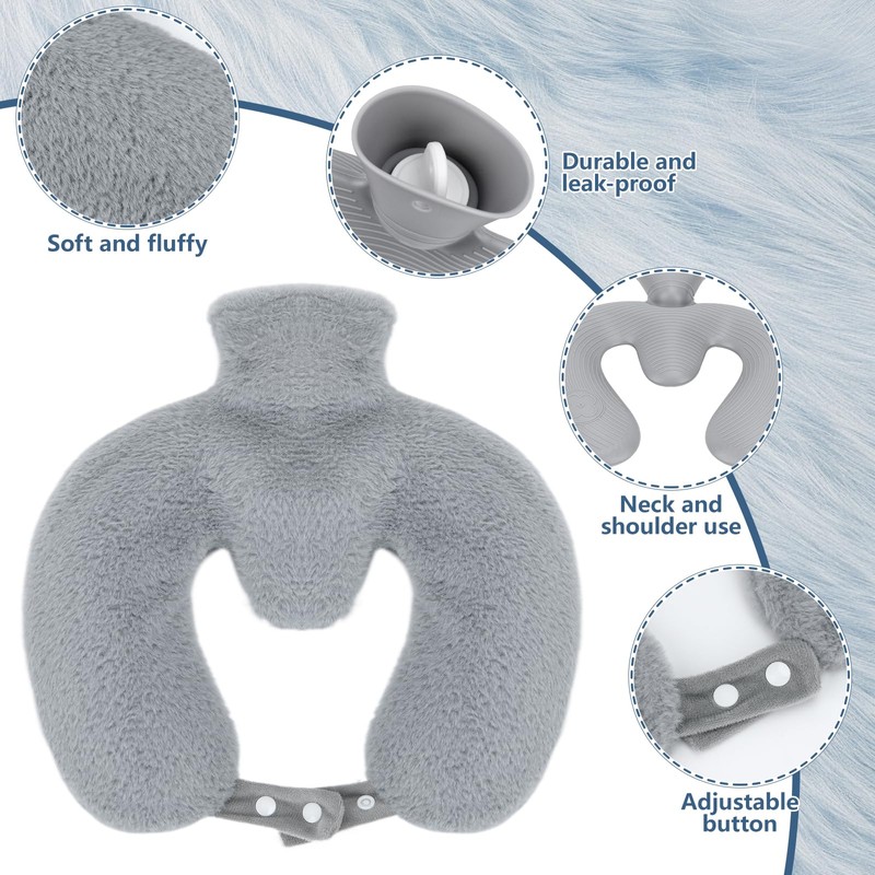 SelfTek Neck and Shoulder Hot Water Bottle for Adults 1.2L