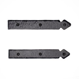 2 Pack 6 Inch Black Faux Strap Hinges - Hand Forged Dummy Faux Doors Hinge – Rustic Iron Hinges for Farmhouse Shutter, Carriage Door, Barn Door, Castle Door, and Gates – The Jamestown Series