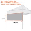 Eurmax USA 10Ft Instant SunWall Half Sidewall for Pop Up