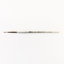 Daler-Rowney Cryla Acrylic Brush, Firm Synthetic Hair, Short Handle, Round, 4