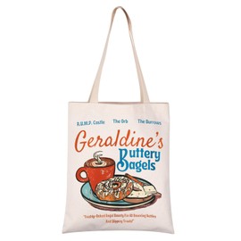 VAMSII Buttery Bagels Inspired Gift Book Lover Gift Academy Reusable Grocery Shopping Bag (Buttery Bagels tote)