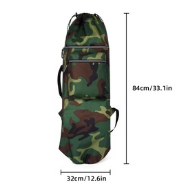 HUIOP Skateboard Bag Backpack Water-Resistant & Night Reflective Adjustable Straps Multi-Pocket for Outdoor Sports Skateboard Gear Accessories