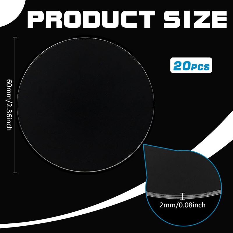 FINGERINSPIRE Pack of 20 6 x 6 cm Round Model