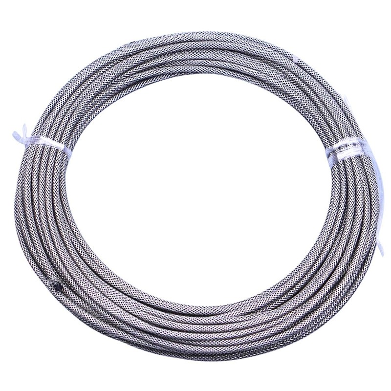 KHLESBY 20 Ft Braided Shielded Push-Back Cloth Metal Color Wire