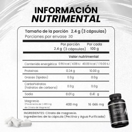 Suplemento En Cpsula Nuboost 30 Das Citrato De Magnesio X 800mg