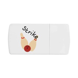 'Ten Pin Bowling' Pill Box with Tablet Splitter (PI00031142)