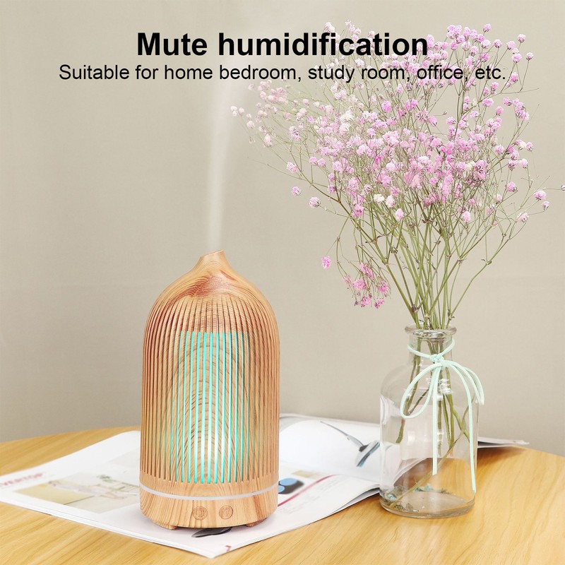 200ml Mini Hollow Humidifier with Night Light USB Powered Aroma