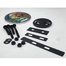 4 INCH Mexico Emblem Grille for Car in Casted Aluminum with Aluminum Exterior Finish
