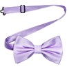 Alizeal Mens Solid Color Adjustable Bow Ties, Lilac