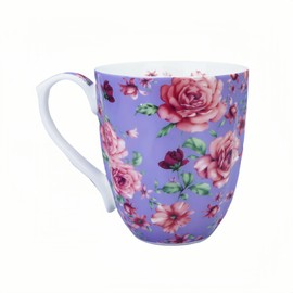 YUESITE 14oz Bone China Floral Mug for Women, Gift for Mom, Friends