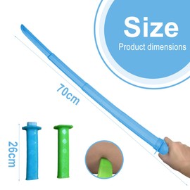 JUGUTA Pack of 2 Ninja Swords, 3D Printed Telescopic Sword, Katana, Samurai Swords, Funny Retractable Samurai Toy Made of Plastic, Theme Party, Carnival