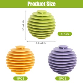 Trocknerbälle 12 Stück Trocknerbälle für Wäschetrockner Wiederverwendbare Trocknerball Wäschebälle Anti-Tangle Waschkugel für Pulsatorwaschmaschinen und Trockner