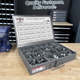 Inch 18-8 Stainless Steel Allen Socket Head Cap Screws Coarse Bolts Assortment - 453 PCS