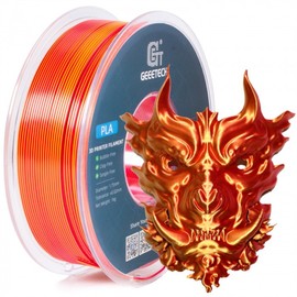 Geeetech 3D Printer Filament Silk PLA Dual Color Gold+Red 1.75mm 1KG Per Roll
