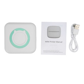 Inkless Pocket Printer Mini Portable Inkless Bluetooth Thermal Pocket Printer for Error Photo Labels Study Notes Memo List Green