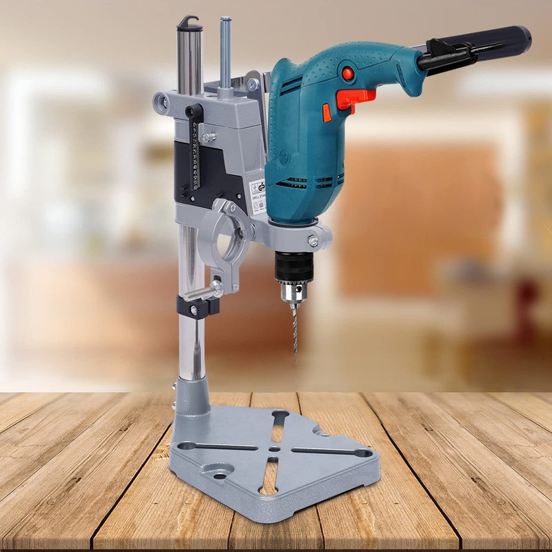 Portable Double Mounting Drill Press Stand Bench Clamp Tool for