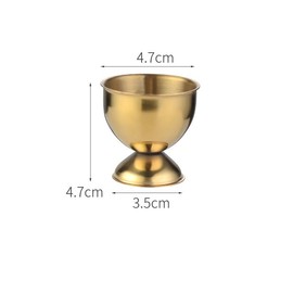 Yitobici Stainless Steel Egg Cups with Round, Base, Stackable, Set of 6 Egg Holder Tray (Gold, 8 Pieces)